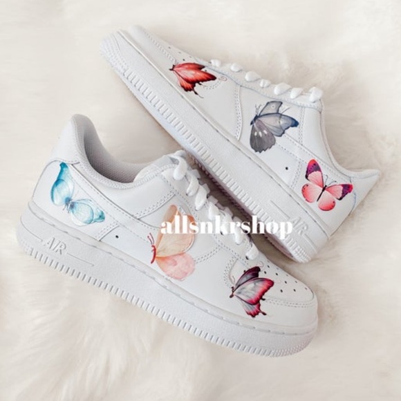 Nike womens air force 1 low custom butterf… - Picture 2 of 3